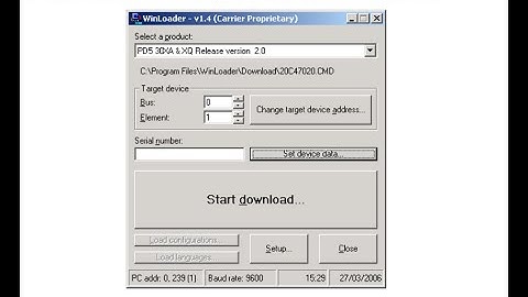 Software installation of EXV board using winloader for chillers 30XA or 30GX