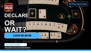 Datos Master Rummy: Declare Now or Wait: Simulated Rummy Hand | English Simulated Rummy Example Guía