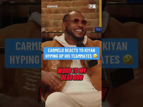 Carmelo Anthony on his son Kiyan hyping up his teammates 😭 (via @7pminbrooklyn/TT)