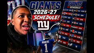 NEW YORK GIANTS 2026-27 SCHEDULE REACTION 🔥 (Malik Nabers Update )
