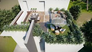 Stunning Rooftop Terrace Design for a Residential House | Lumion + SketchUp 3D Animation