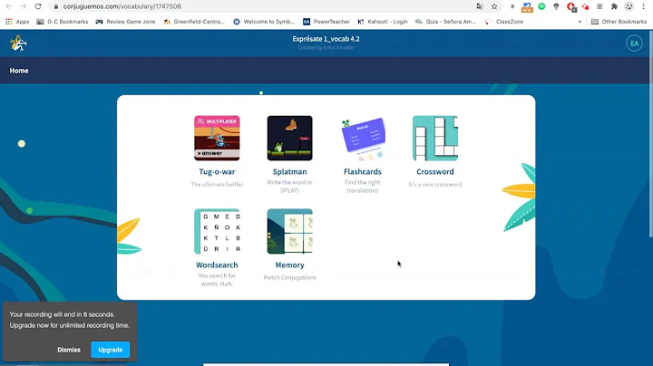 Conjuguemos: Creating a Vocabulary Activity using Quizlet