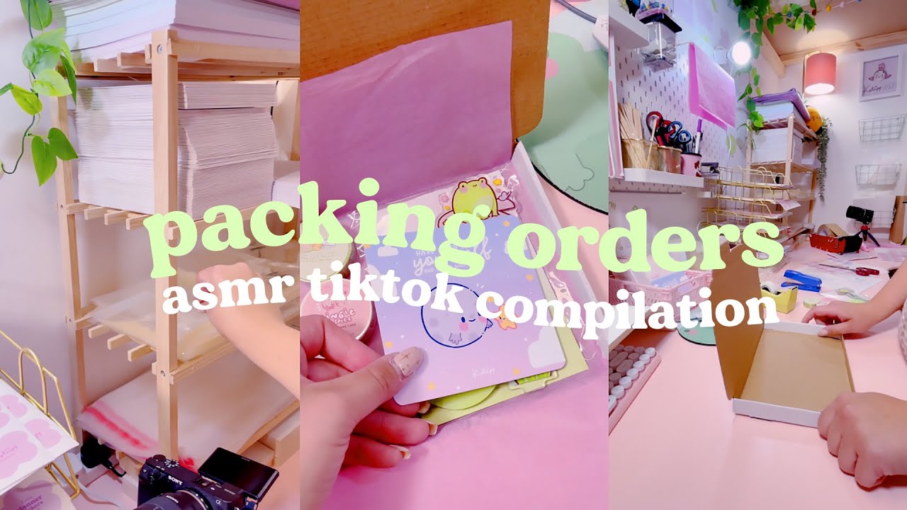 AESTHETIC ASMR PACKING ORDERS 📦 TIKTOK COMPILATION ~ SMALL BUSINESS CHECK ✅ Katnipp Studios Tiktok