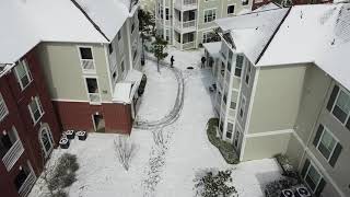 2021 Winter Storm at The Woodlands, Texas | Drone Footage
