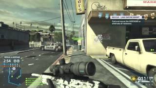 Cool sniper one shot double kill/BattleField Hardline Sniper