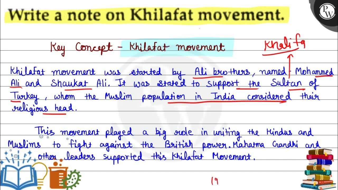 Write a note on Khilafat movement. YouTube