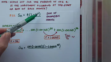 Financial Maths - Instalment Savings & Annuities