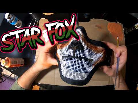 Star Fox Does Airsoft! || Custom Mesh Mask Painting Vlog