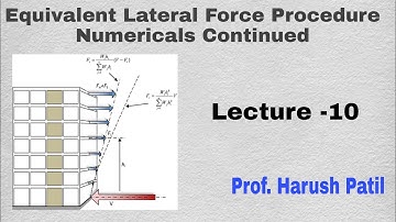 Numerical Problems on Static Analysis or Equivalent lateral force Procedure Continued