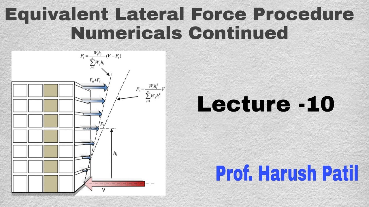 Numerical Problems on Static Analysis or Equivalent lateral force ...