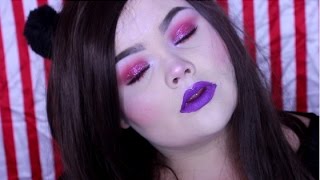 Red and Pink Glitter Smokey Eye Tutorial | Girls Night Out Makeup Tutorial