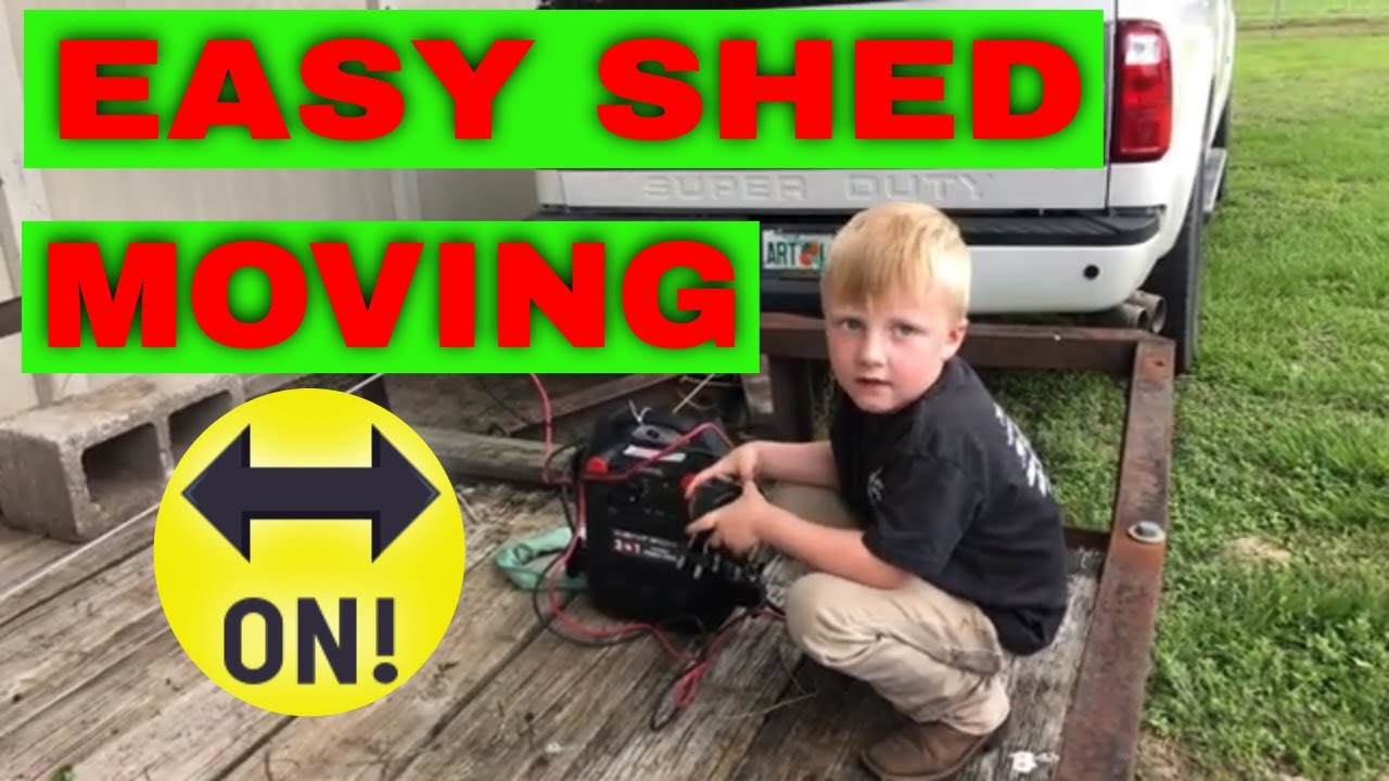 DIY Shed Moving Moving a Shed on a Trailer YouTube