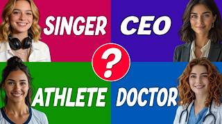 Which Career Is Right For You? 🎤 Singer, 💼 CEO, ⚽ Athlete or 🩺 Doctor?