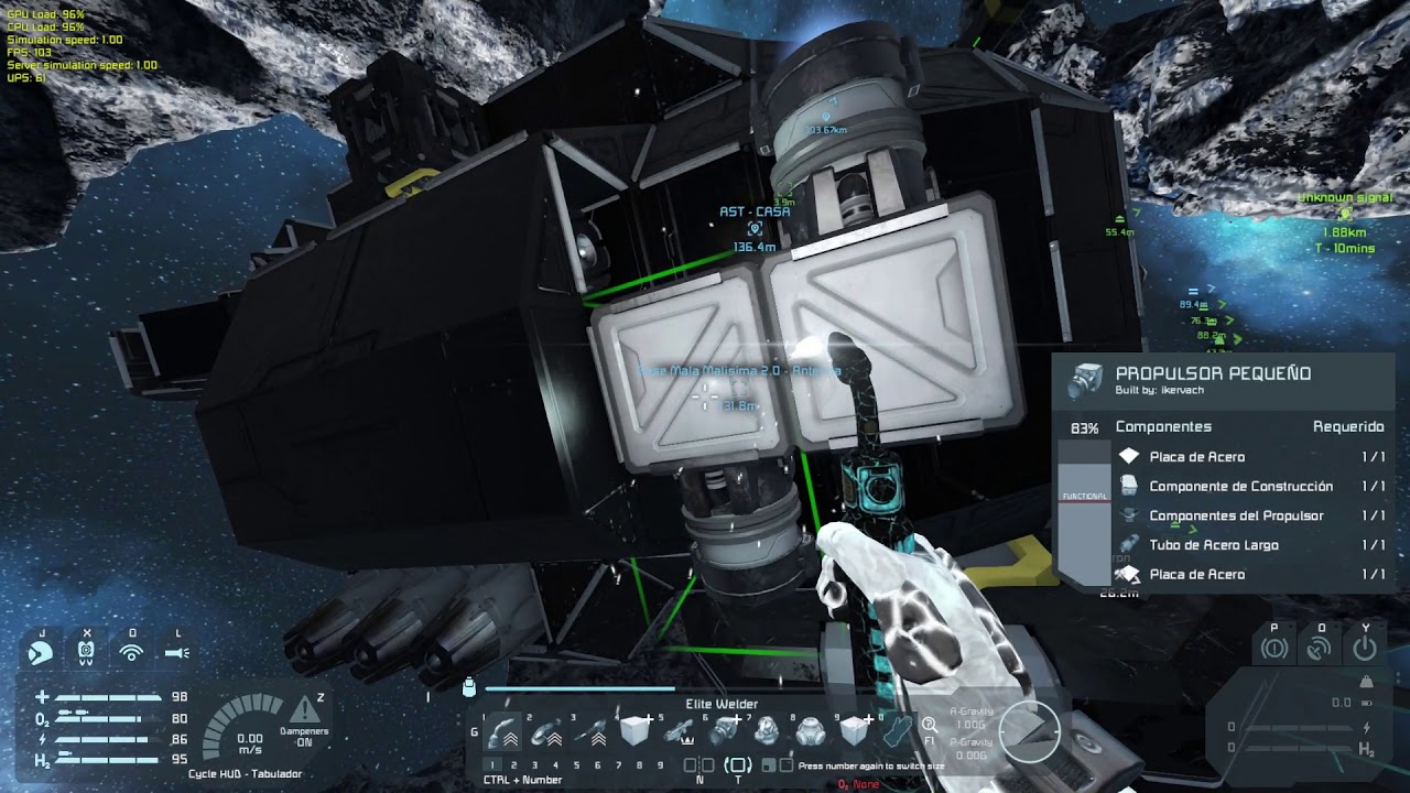 Space Engineers Bug Nave Control Remoto - YouTube