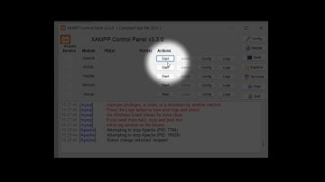 Erreur de démarrage de MySQL / PHPMyAdmin sur XAMPP