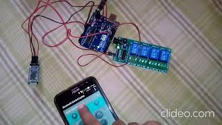 Arduino 4CH relay control using bluetooth HC-05 module and android phone