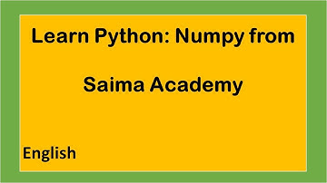 Python:What is Numpy and it