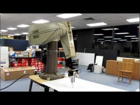 Drawing with the PUMA Robot Arm - YouTube