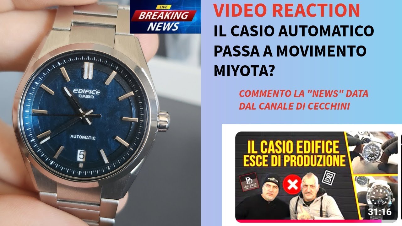 RAGAZZI, SE SUCCEDE È CLAMOROSO: Edifice EFK-100 Automatico con Miyota?! LA MIA REACTION