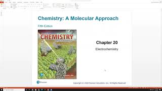 CHEM-126 Chapter 20: Electrochemistry Overview Video