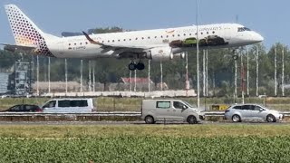 EMBRAER E190AR GERMAN AIRWAYS AALBORG TO AMSTERDAM LANDING SCHIPHOL AIRPORT DAMWO #automobile