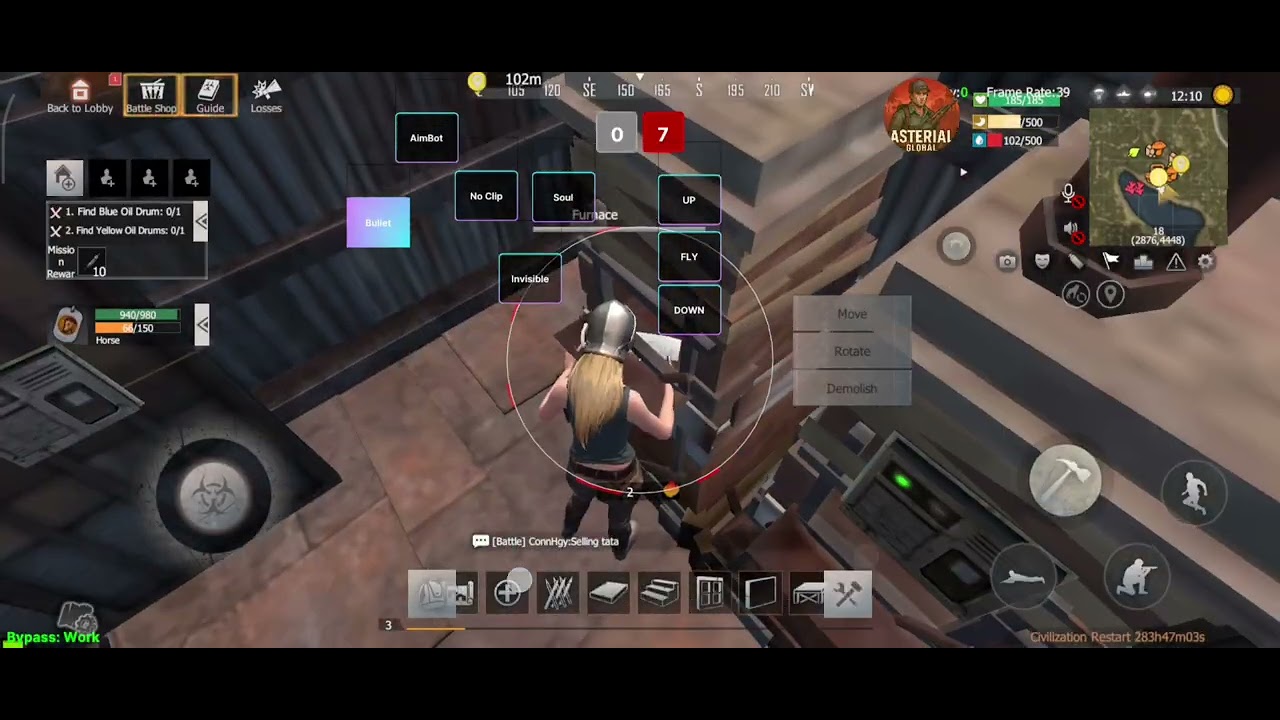 invisible mod global hack AutoFARM free badge free loot no ban no root