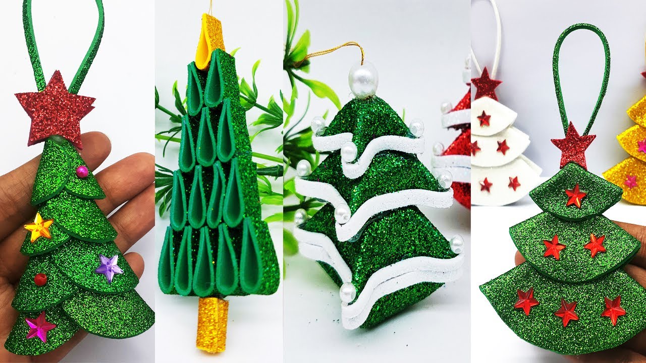 4 Miniature Christmas Trees For Crafts Mini Christmas Tree Decoration Dollar Tree DIY YouTube