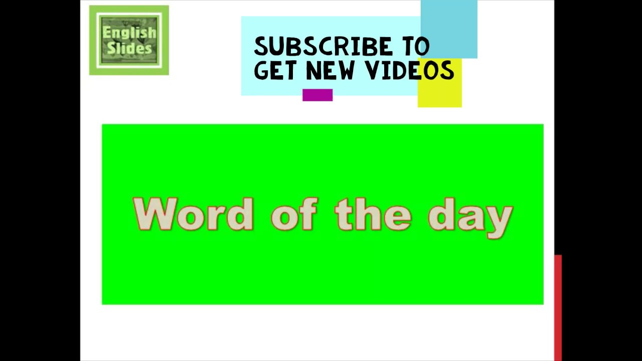 Word of the day - YouTube