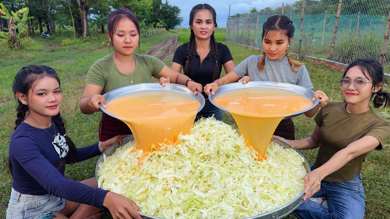 Amazing cooking cabbage with fresh egg recipe in my countryside
