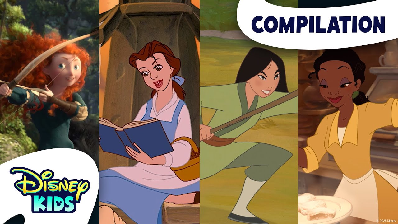 Princesses Show Off Their Skills! 🏹 🍄📖 🎨⛵ | Disney Princess‬