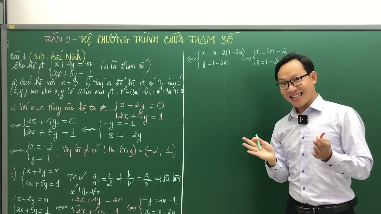 LẤY GỐC ĐẠI SỐ 9 - HỆ PHƯƠNG TRÌNH CHỨA THAM SỐ - BÀI 1 - THẦY KENKA