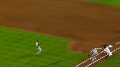 Dansby Swanson slides into first for wacky single