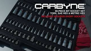 CARBYNE 80 Pc. Torx, SAE & Metric Hex Bit Socket Set (3101607)