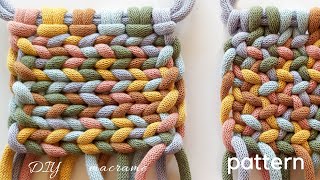 DIY macrame NEW braid pattern tutorial, simple one knot braided design for macrame projects