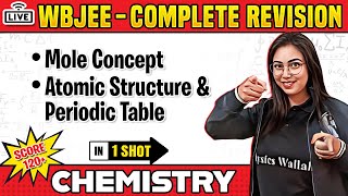 MOLE CONCEPT, ATOMIC STRUCTURE, PERIODIC TABLE In 1 Shot | WBJEE Revision