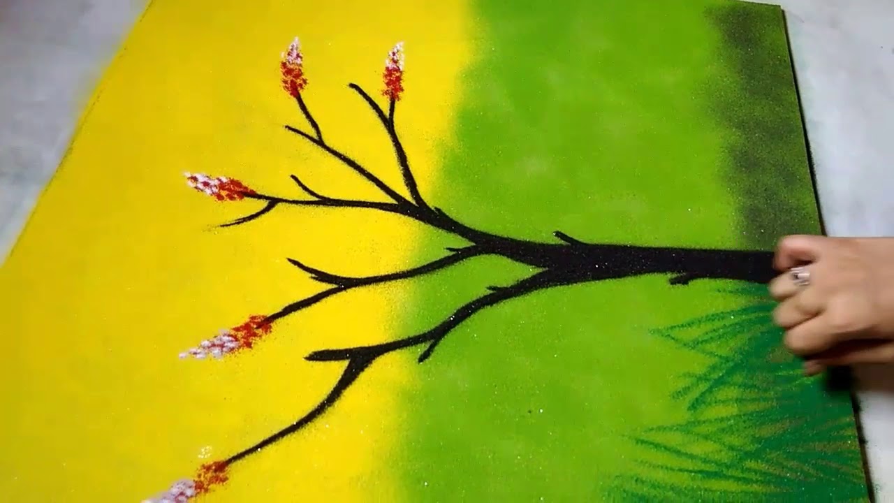 Simple and Easy Colourful Poster Rangoli Design - YouTube | Poster ...