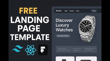 Free React + Tailwind Wristwatch Landing Page Template