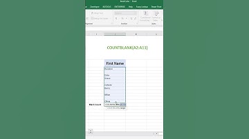 Count Blank Cells #excel #shorts