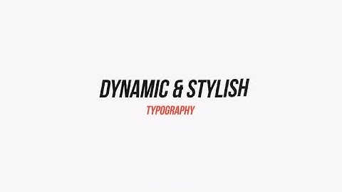 Dynamic Typography After Effects Templates