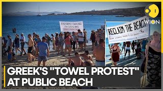 Activists in Greece launch ‘Towel protest’ to reclaim public beaches | Latest English News | WION