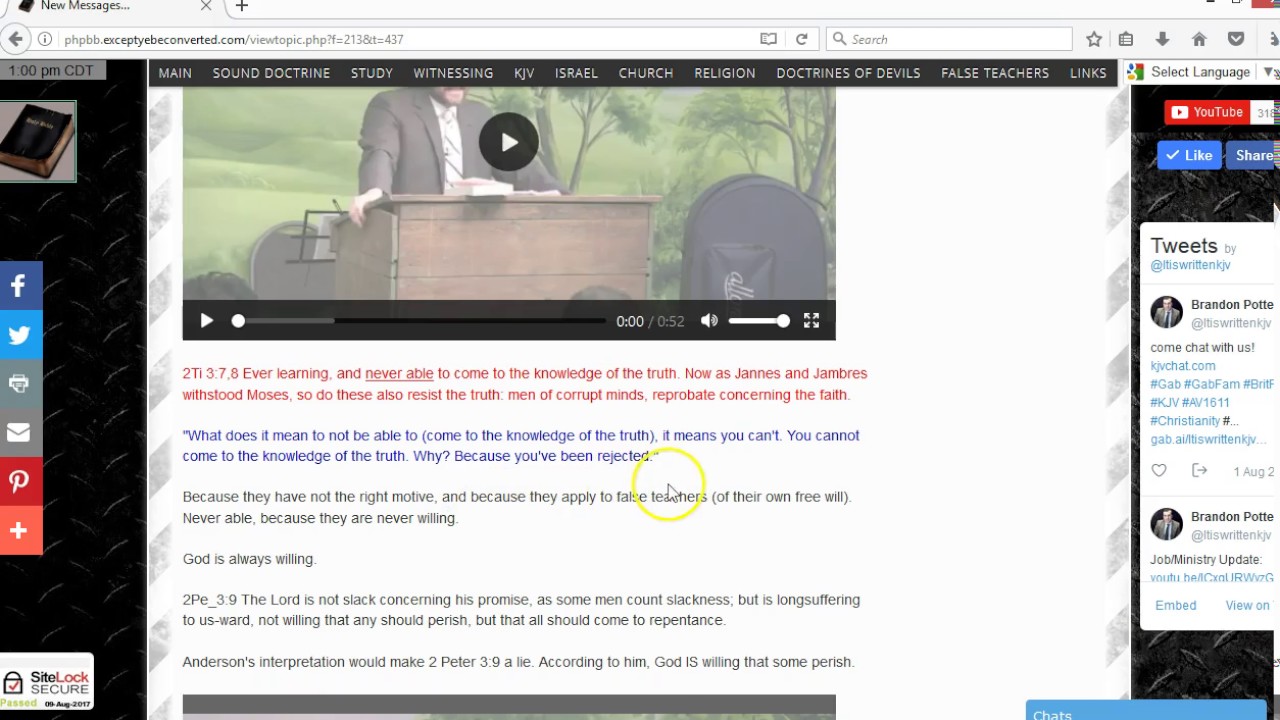 Steven Anderson Reprobate Doctrine Exposed