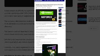 Nvidia cloud gaming partner breached — user data exposed!!