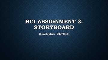 Zion Baptiste 00074526 HCI Assignment 3