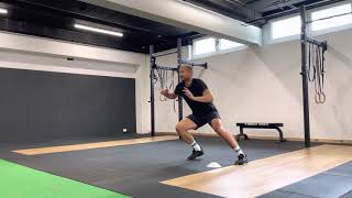 Side Shuffle to Front Twist Throw (Medicine Ball)