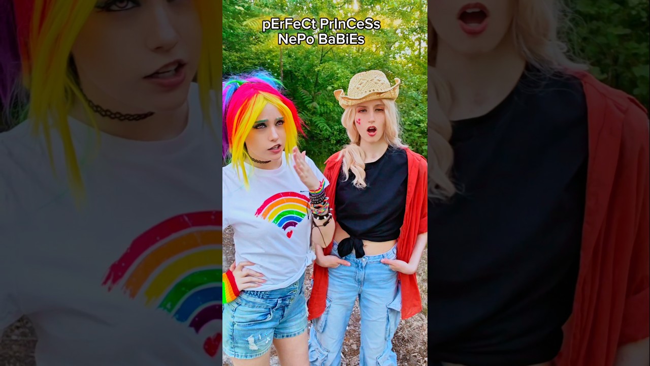 pErFeCt PrInCeSs NePo BaBiEs | Rainbow Dash & Applejack @shinigamisara #cosplay #shorts #mlp
