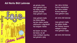 FOJE - 'Aš Noriu Būt Laisvas'