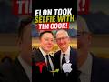 Apple CEO Took Selfie With Elon Musk 🔥 #elonmusk #apple #timcook #virslshorts