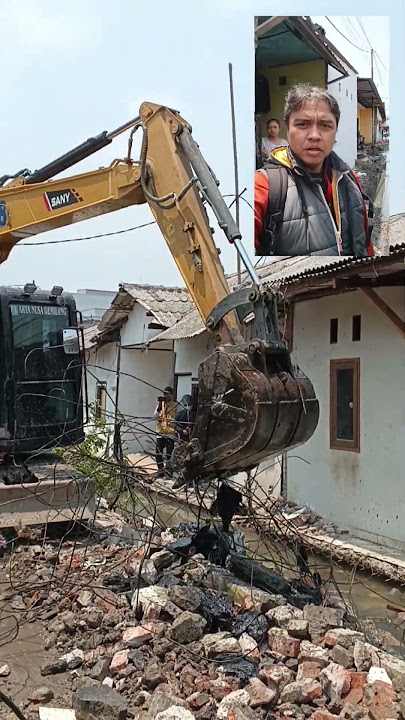 Dismantled ‼️ Previously, Bangli concrete blocked the irrigation river flow #dedimulyadi #kangded...