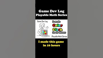 Game Dev Log Playable Math Series Color Clash - Shorts #gamedevblog #games #unity #math #indiegame