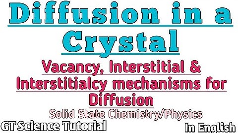 Diffusion in a Crystal. Vacancy, Interstitial & Intertiatialcy mechanisms. ‎@GTScienceTutorial 
